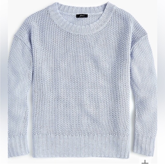 J. Crew Sweaters - J. Crew Crewneck Linen Beach Sweater Light Blue Open Knit Lightweight M L5934